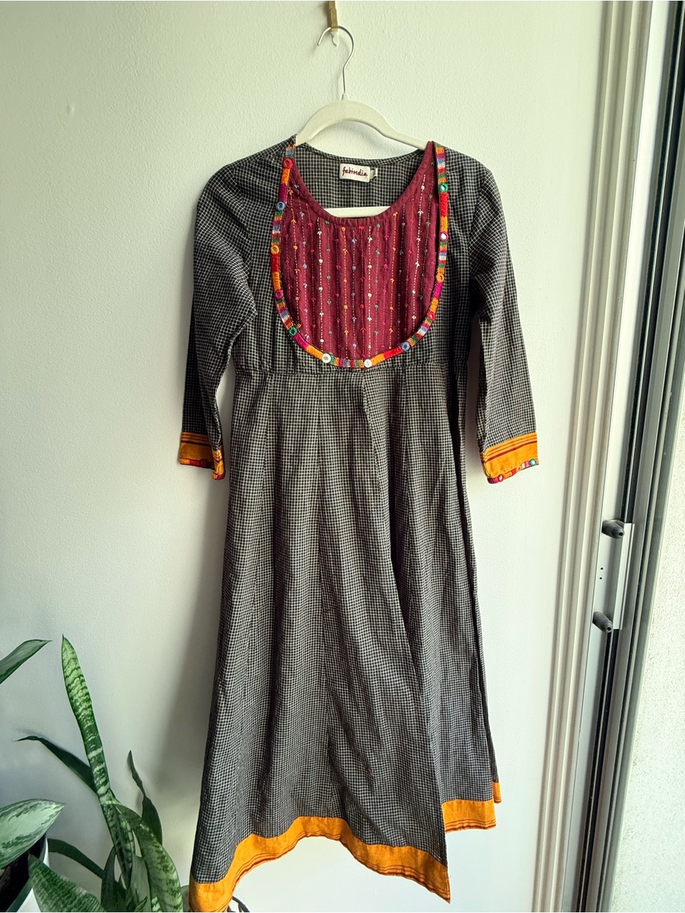 Fabindia Women’s Kurta with embellished top design